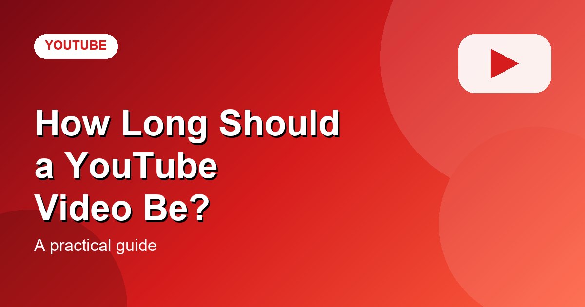 How long should a YouTube video be cover graphic