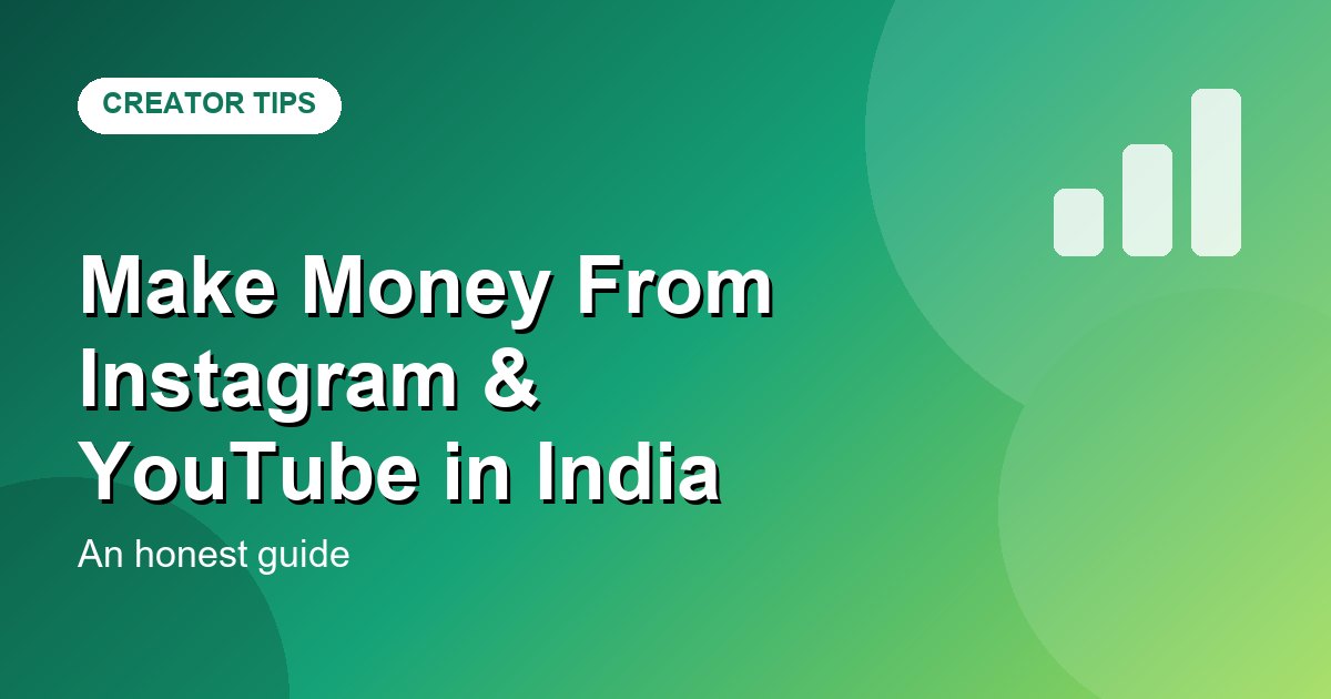 How to make money from Instagram and YouTube in India cover graphic
