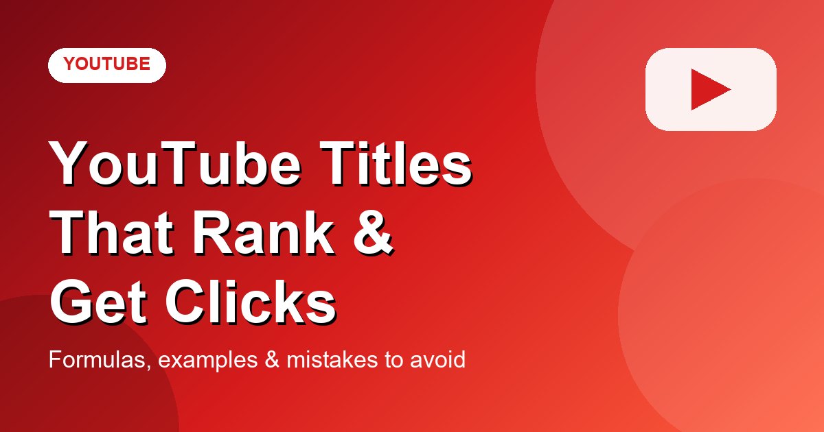 How to write YouTube titles that rank cover graphic