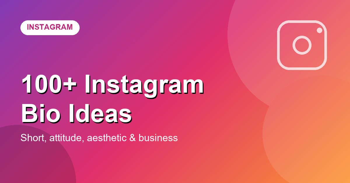 Instagram bio ideas cover graphic