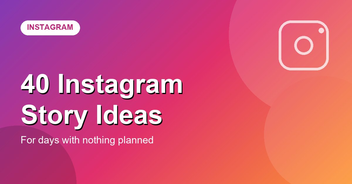 Instagram story ideas cover graphic