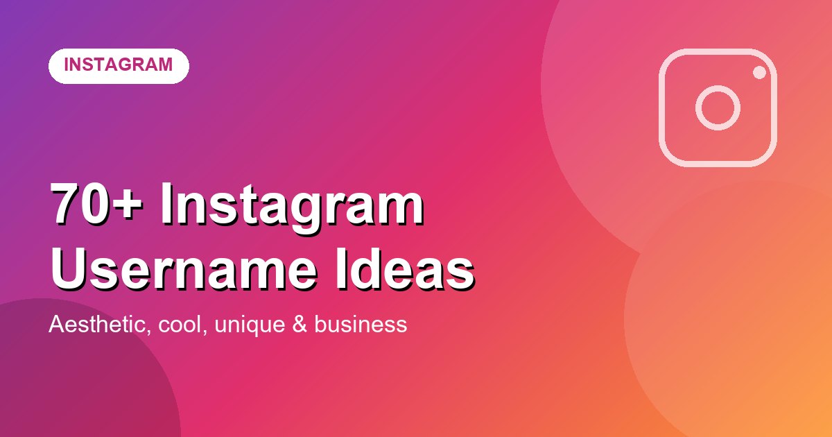 Instagram username ideas cover graphic