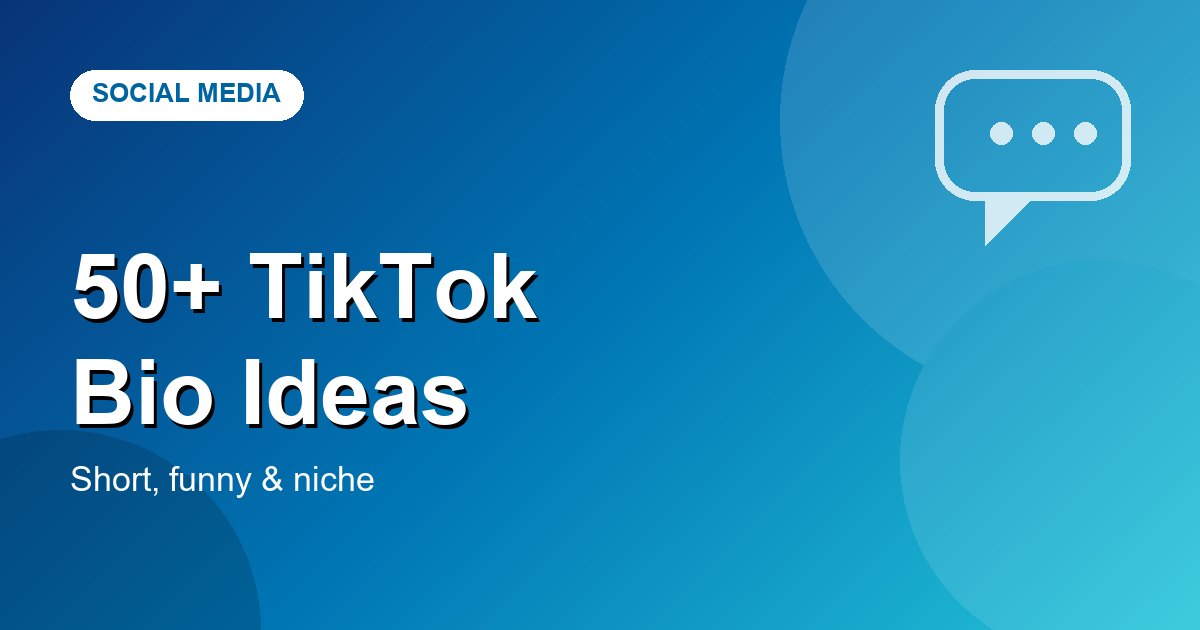 TikTok bio ideas cover graphic