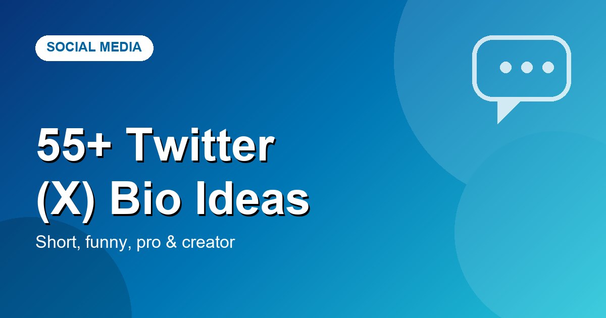 Twitter X bio ideas cover graphic