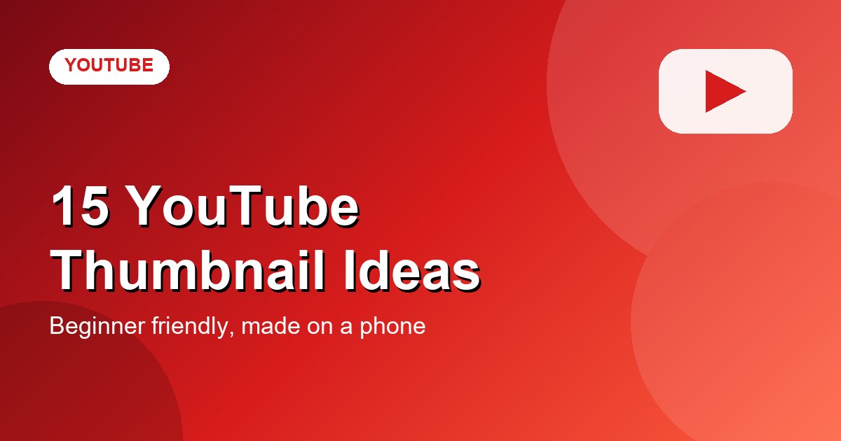 YouTube thumbnail ideas cover graphic